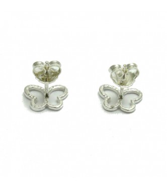 E000698 Small sterling silver earrings Butterfly 925 Empress